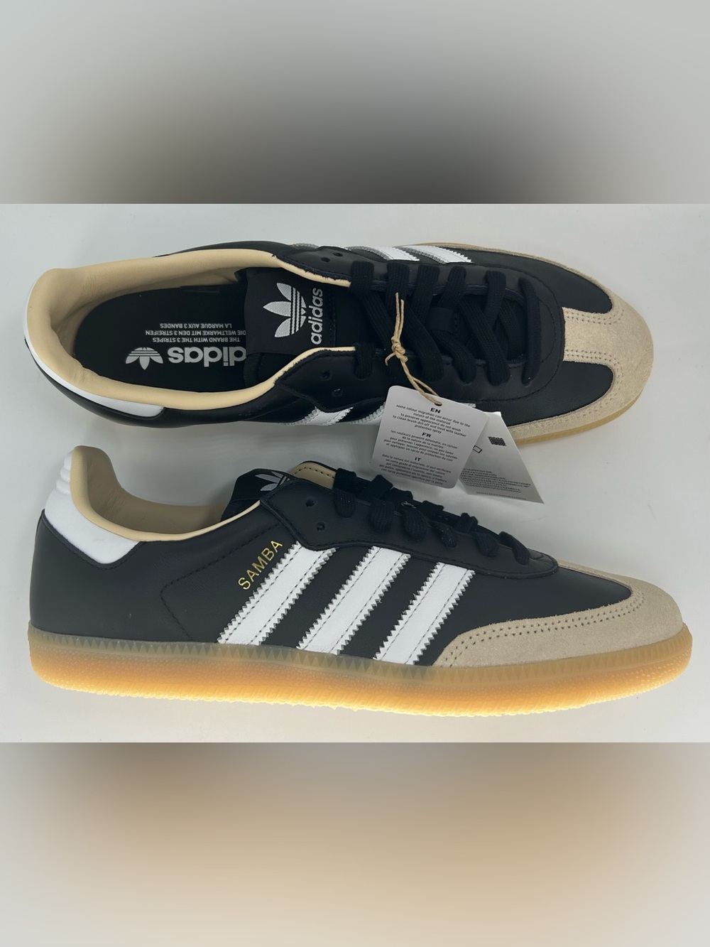New Adidas Samba OG Men’s Sneakers Core Black White Style JS3832 - Picture 8 of 16